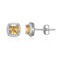 Boucles d'oreilles en argent et Citrine