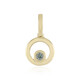 Pendentif en or et Diamant SI2 Bleu ciel