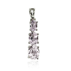Pendentif en argent et Kunzite du Brésil