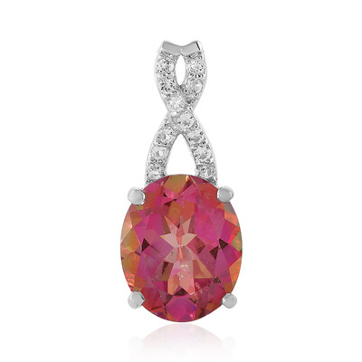 Pendentif en argent et Topaze fleur de lotus