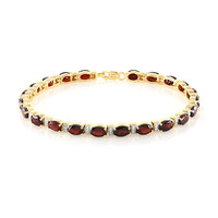 Bracelet en argent et Grenat du Mozambique