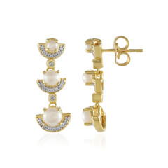Boucles d'oreilles en argent et Perle blanche de culture d'eau douce