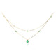 Collier en or et Emeraude de Zambie AAA (CIRARI)