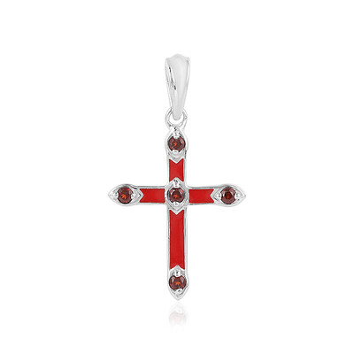 Pendentif en argent et Grenat du Mozambique