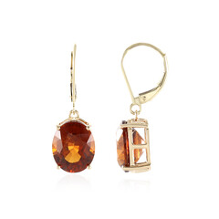 Boucles d'oreilles en or et Grenat Hessonite
