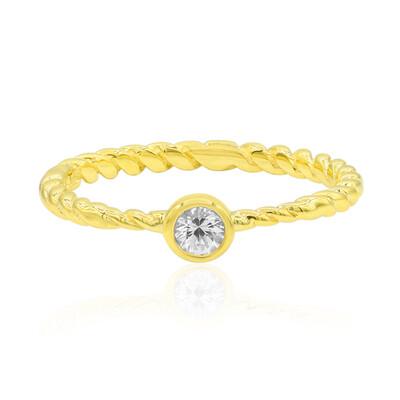 Bague en or et Saphir blanc