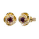 Boucles d'oreilles en or et Rubis AAA du Mozambique (CIRARI)