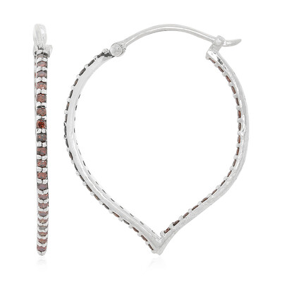 Boucles d'oreilles en argent et Diamant fantaisie