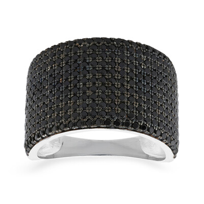 Bague en argent et Spinelle noir