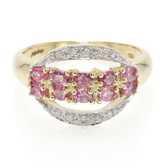Bague en or et Saphir Padparadscha non chauffé