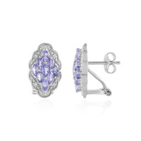 Boucles d'oreilles en argent et Tanzanite