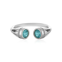 Bague en argent et Apatite bleue