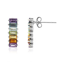 Boucles d'oreilles en argent et Améthyste de Zambie