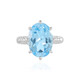 Bague en argent et Topaze bleu ciel