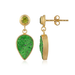 Boucles d'oreilles en argent et Uvarovite