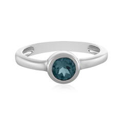Bague en argent et Topaze bleu de Londres
