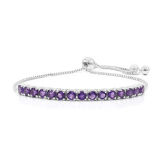 Bracelet en argent et Améthyste de Zambie