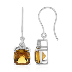 Boucles d'oreilles en argent et Quartz savane (PHANTASIA)