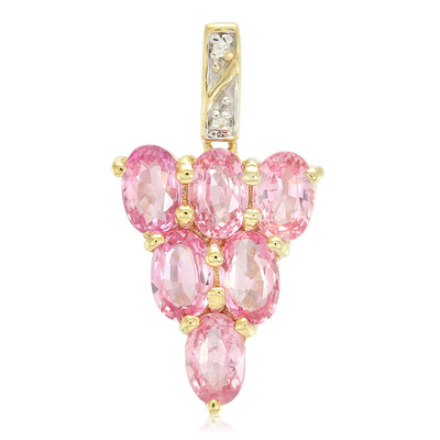 Pendentif en argent et Saphir Padparadscha