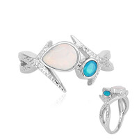 Bague en argent et Opale Welo