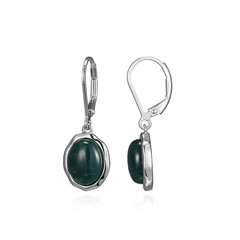 Boucles d'oreilles en argent et Agate mousse