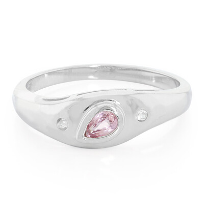 Bague en argent et Saphir Padparadscha