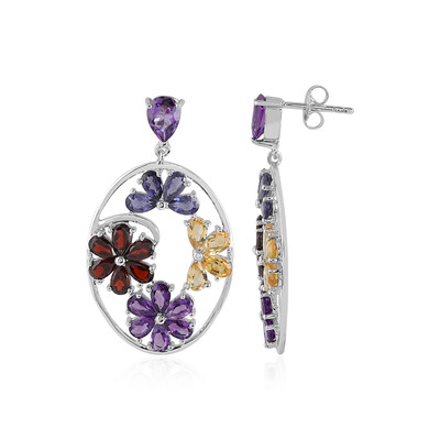Boucles d'oreilles en argent et Améthyste de Zambie