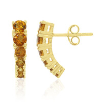 Boucles d'oreilles en argent et Citrine