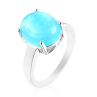 Bague en argent et Opale bleu Caraïbes