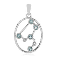 Pendentif en argent et Topaze bleu ciel (lion)