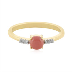 Bague en argent et Opale rose d'Australie