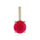 Pendentif en argent et Calcedoine framboise