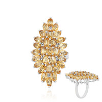 Bague en argent et Citrine