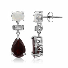 Boucles d'oreilles en argent et Grenat