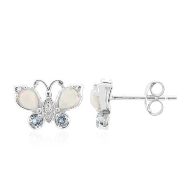 Boucles d'oreilles en argent et Opale Welo