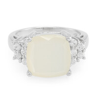 Bague en argent et Pierre de Lune blanche