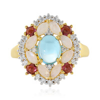 Bague en argent et Topaze bleu Suisse