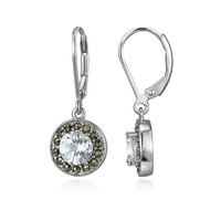 Boucles d'oreilles en argent et Topaze blanche