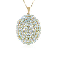 Collier en argent et Topaze bleu ciel