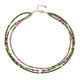 Collier en argent et Aragonite bleue (Riya)