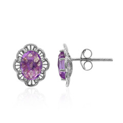 Boucles d'oreilles en argent et Améthyste de Bolivie