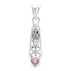 Pendentif en argent et Saphir Padparadscha