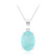 Collier en argent et Quartz bleu pastel
