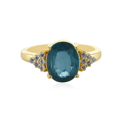 Bague en argent et Kyanite bleu pétrole