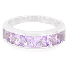 Bague en argent et Améthyste Rose de France