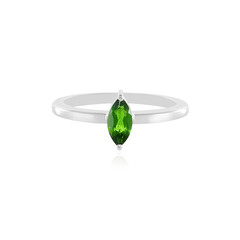 Bague en argent et Diopside de Russie