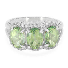 Bague en argent et Topaze kiwi