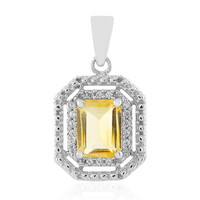 Pendentif en argent et Citrine multicolore