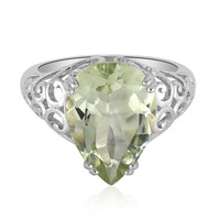Bague en argent et Améthyste verte