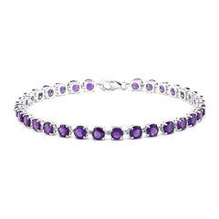 Bracelet en argent et Améthyste de Zambie